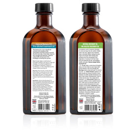 Nature Spell label close-up highlighting ingredient information and vegan claim