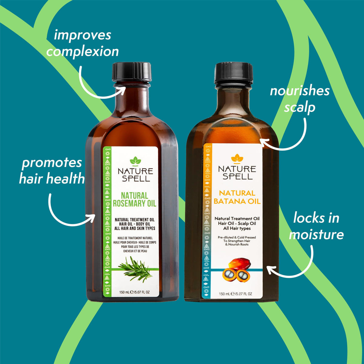 Nature Spell rosemary oil applicator close-up delivering targeted scalp stimulation