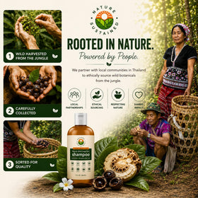 Nature Sustained label close-up showing organic ingredient list and certifications