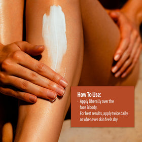 NATURE WELL applying cream to hand demonstrating hydration and softness