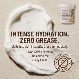 NATURE WELL cream being applied to hands to hydrate and soften skin