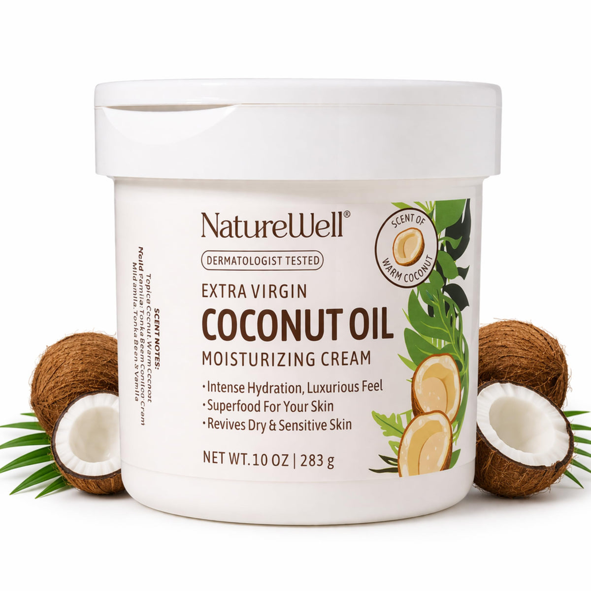 NATURE WELL jar front view showing label and moisturizing benefits
