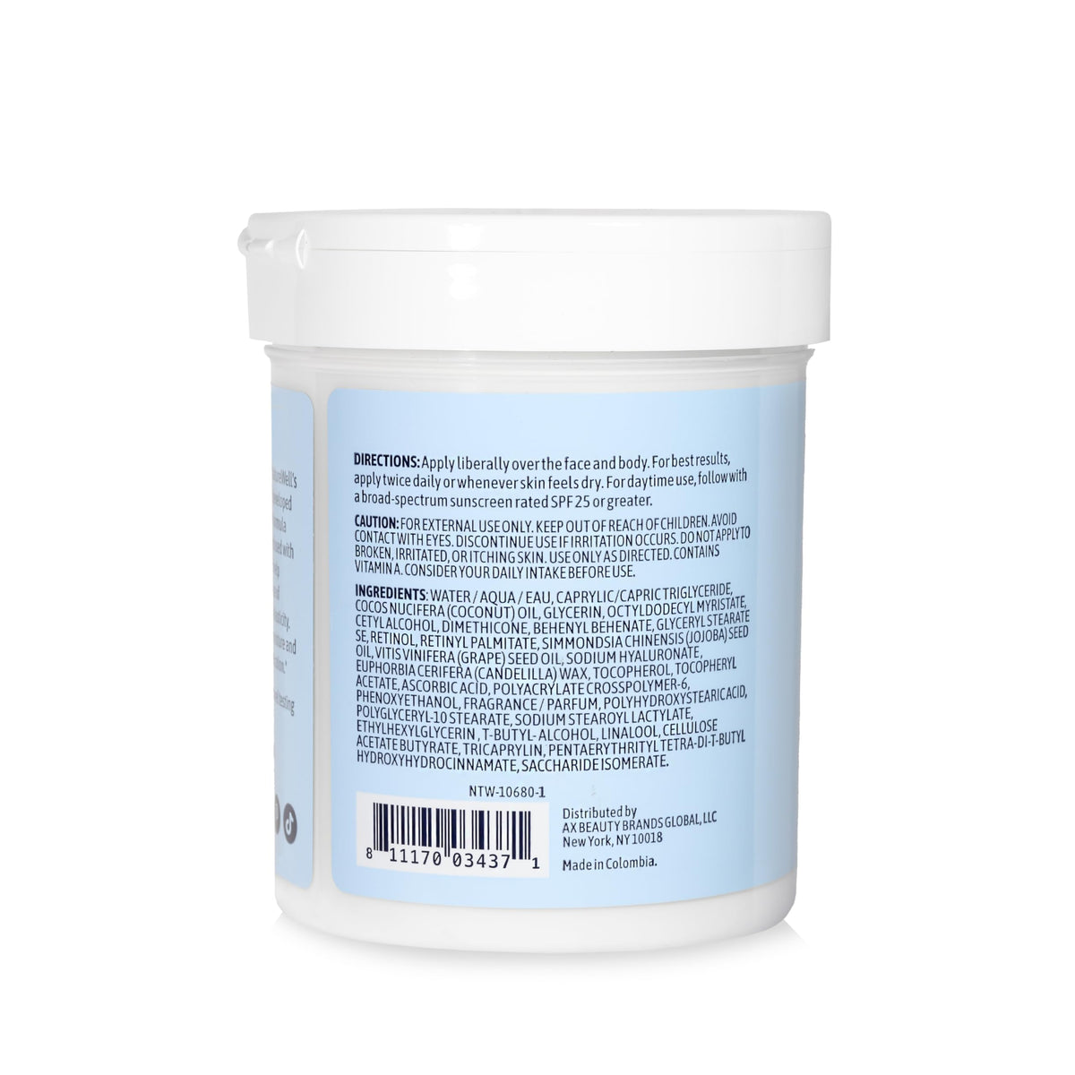 NATURE WELL label close-up highlighting ingredients and usage guidance