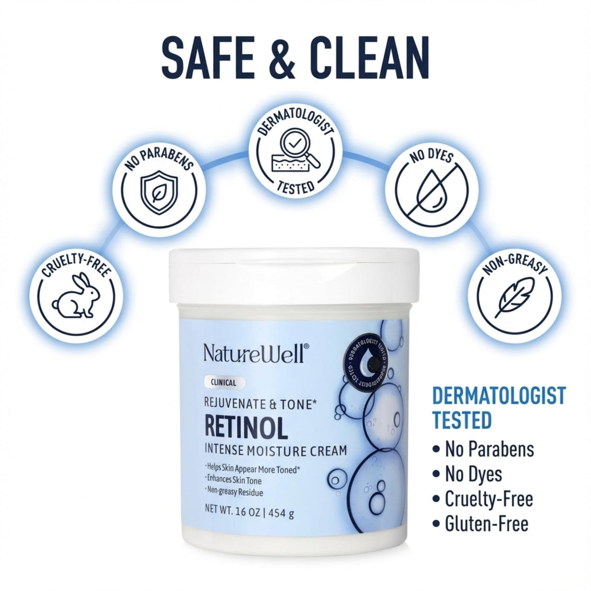 NATURE WELL label close-up showing directions and ingredient clarity