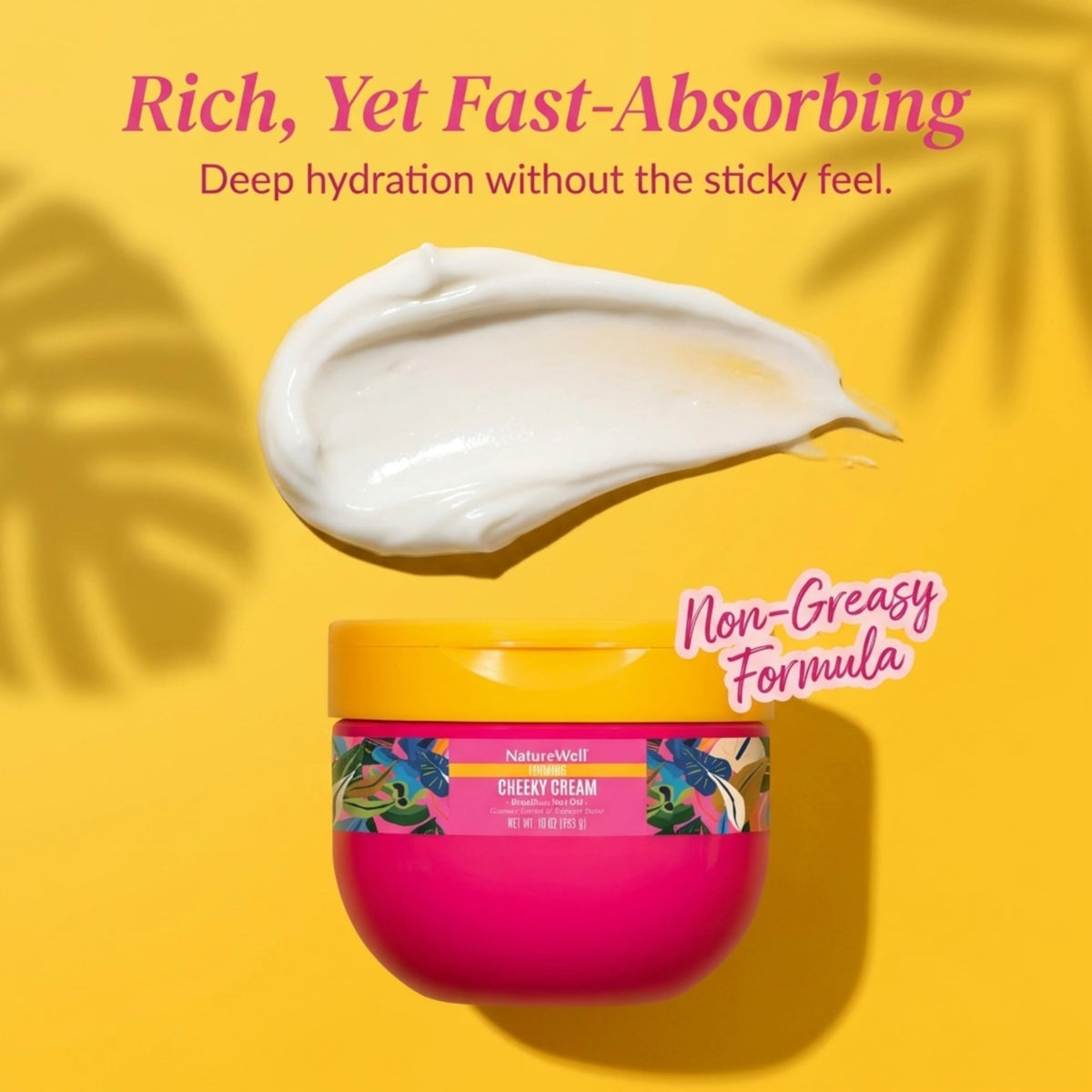 NATURE WELL dispensing cream onto hand demonstrating easy application and quick absorbency
