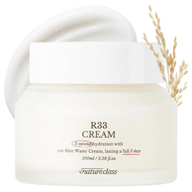 NATURECLASS R33 front jar showing packaging and calming benefit