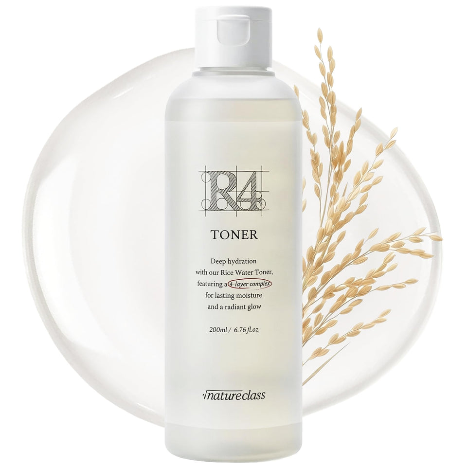 NatureClass R4 front bottle showing clean packaging and glass skin promise