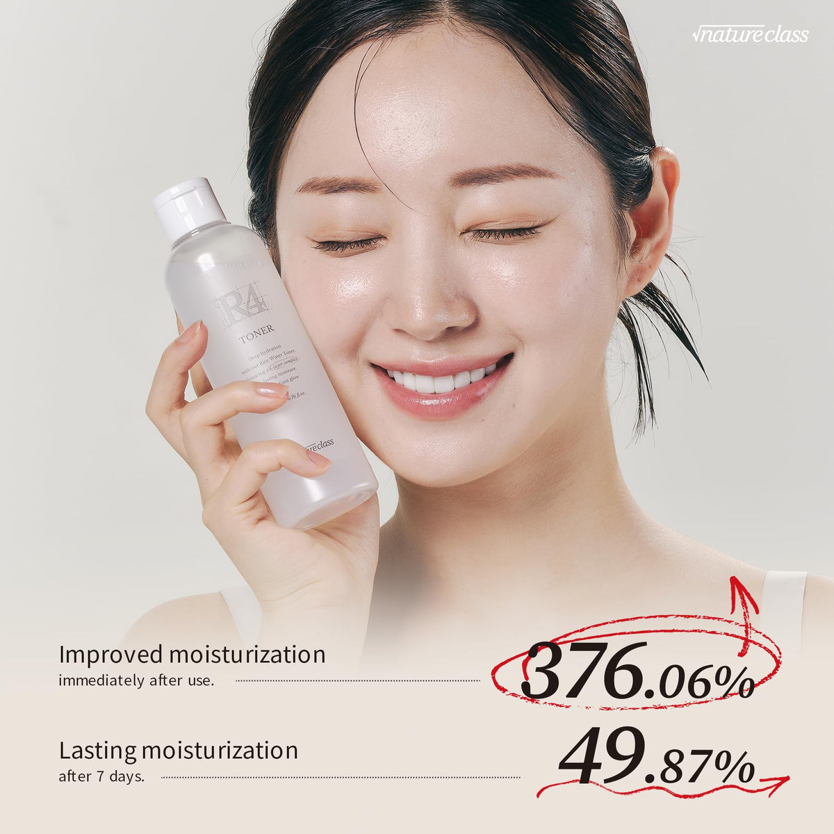 NatureClass R4 pouring texture demonstrating lightweight, fast-absorbing hydration