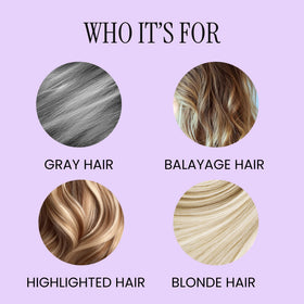 NATURÉL Loxy before and after hair strands showing reduced brassiness
