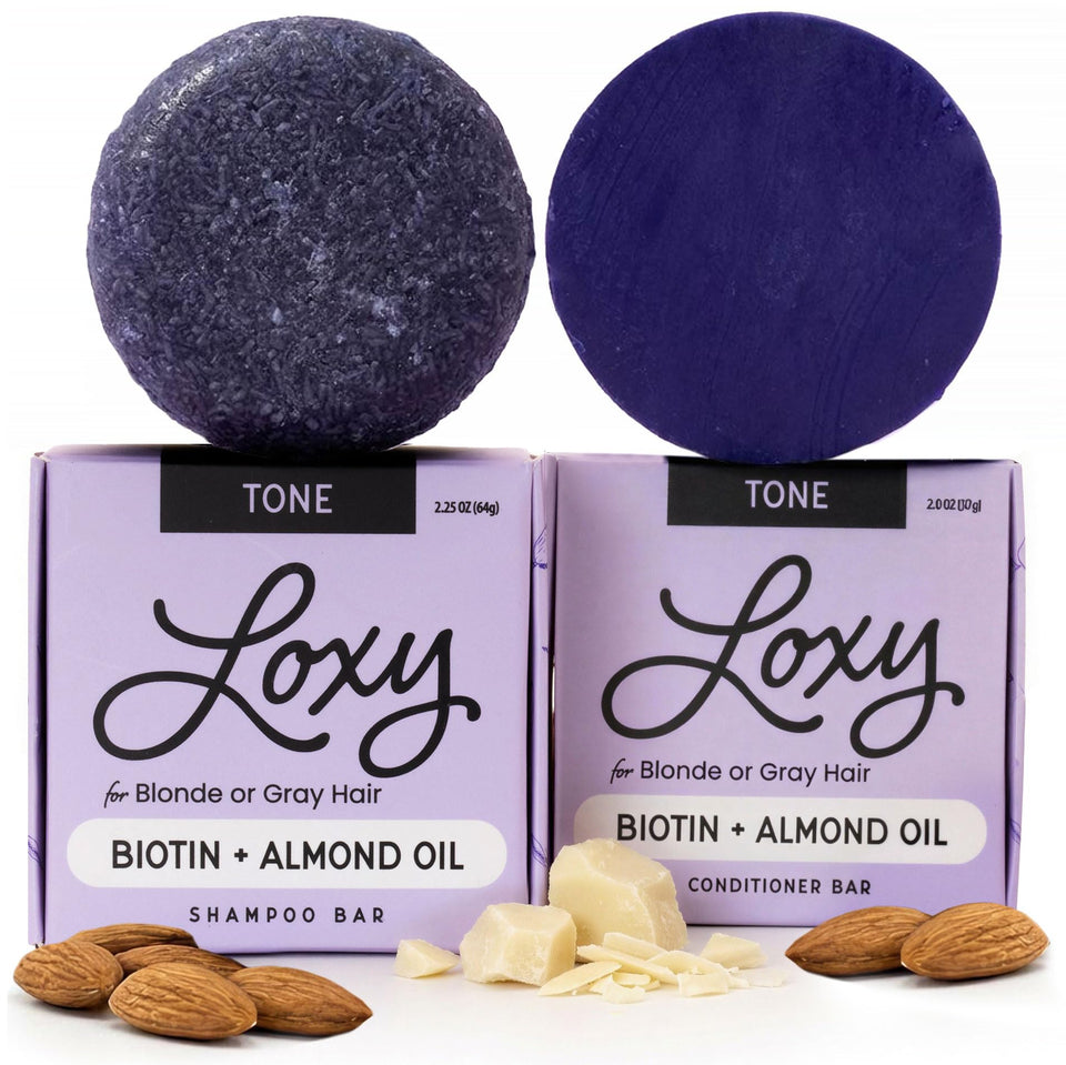 NATURÉL Loxy front packaging shows purple bars and zero-waste benefit