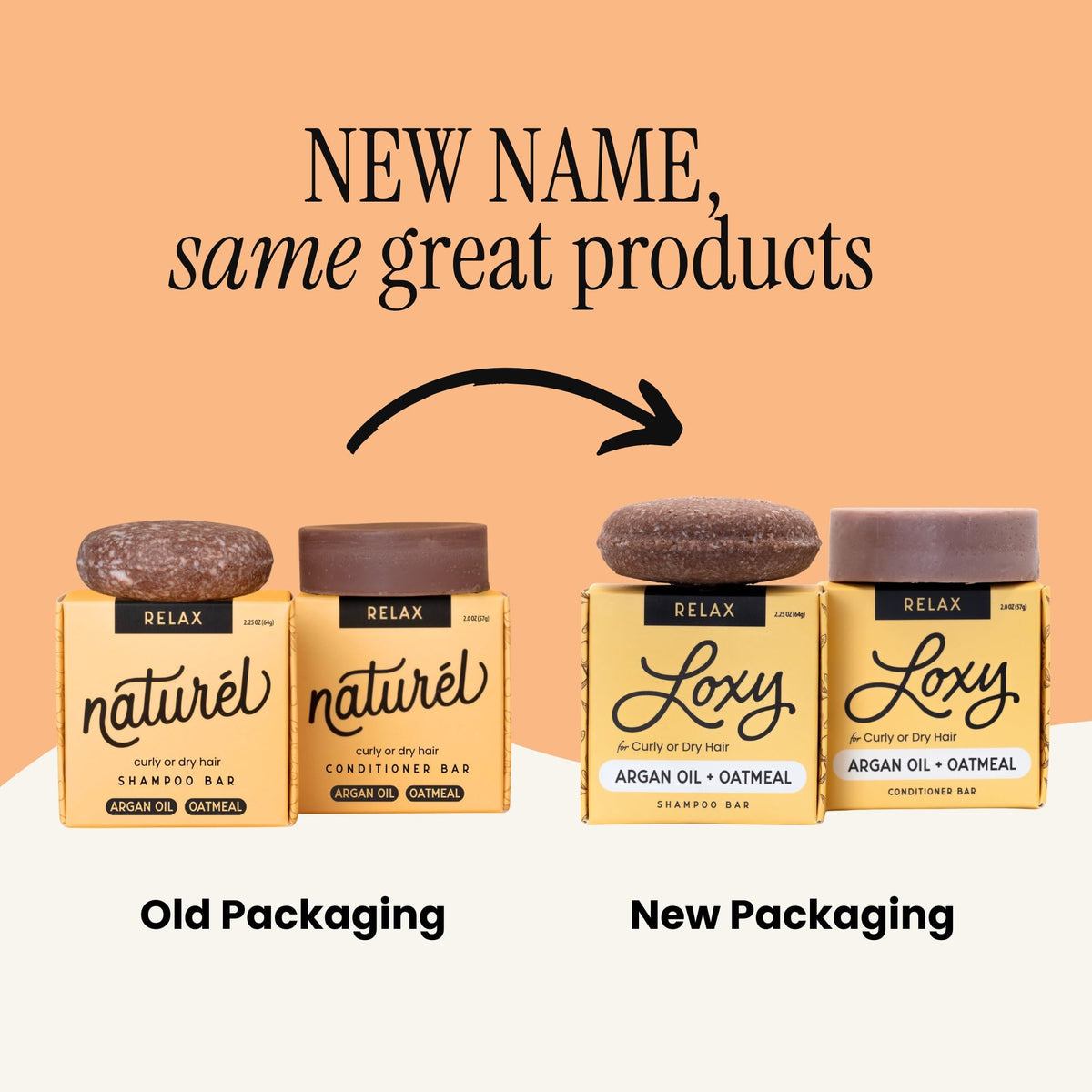 NATURÉL Loxy Relax bars with cardboard packaging to emphasize zero waste