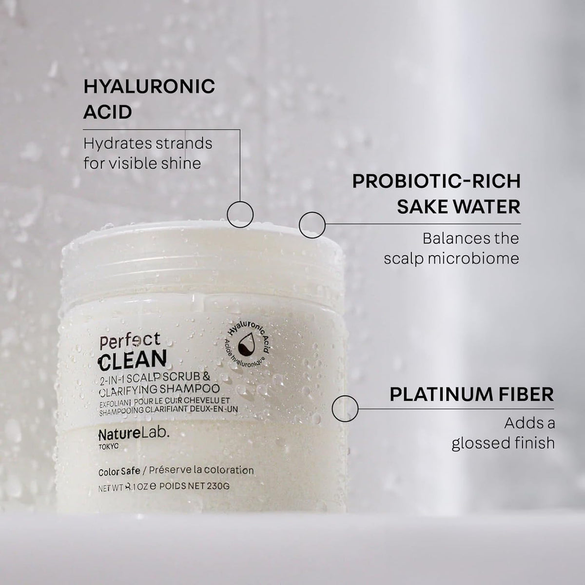 NatureLab.TOKYO product in hand dispensing to show consistency and easy application