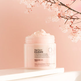 NatureLab.TOKYO in-shower use demonstrating soothed scalp and easy rinse