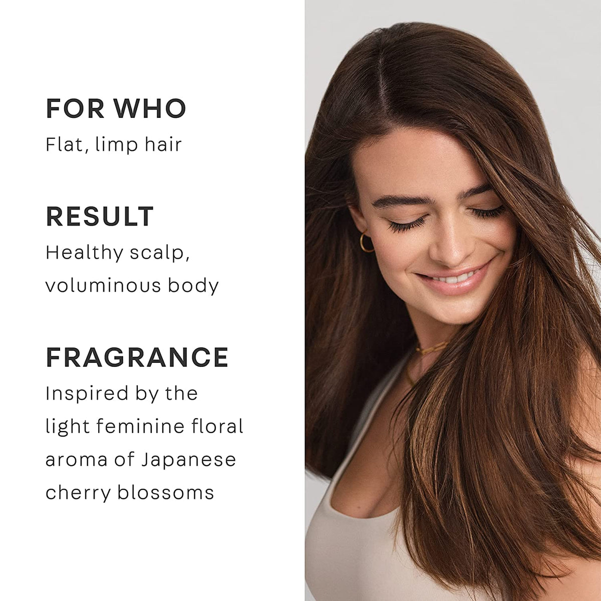 NatureLab.TOKYO in-shower use illustrating gentle cleansing and lift