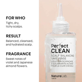 NATURELAB. TOKYO label close-up highlighting product name and clean-ingredient callouts