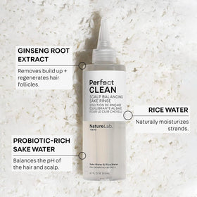 NATURELAB. TOKYO texture pour demonstrating lightweight rinse consistency for quick clarity