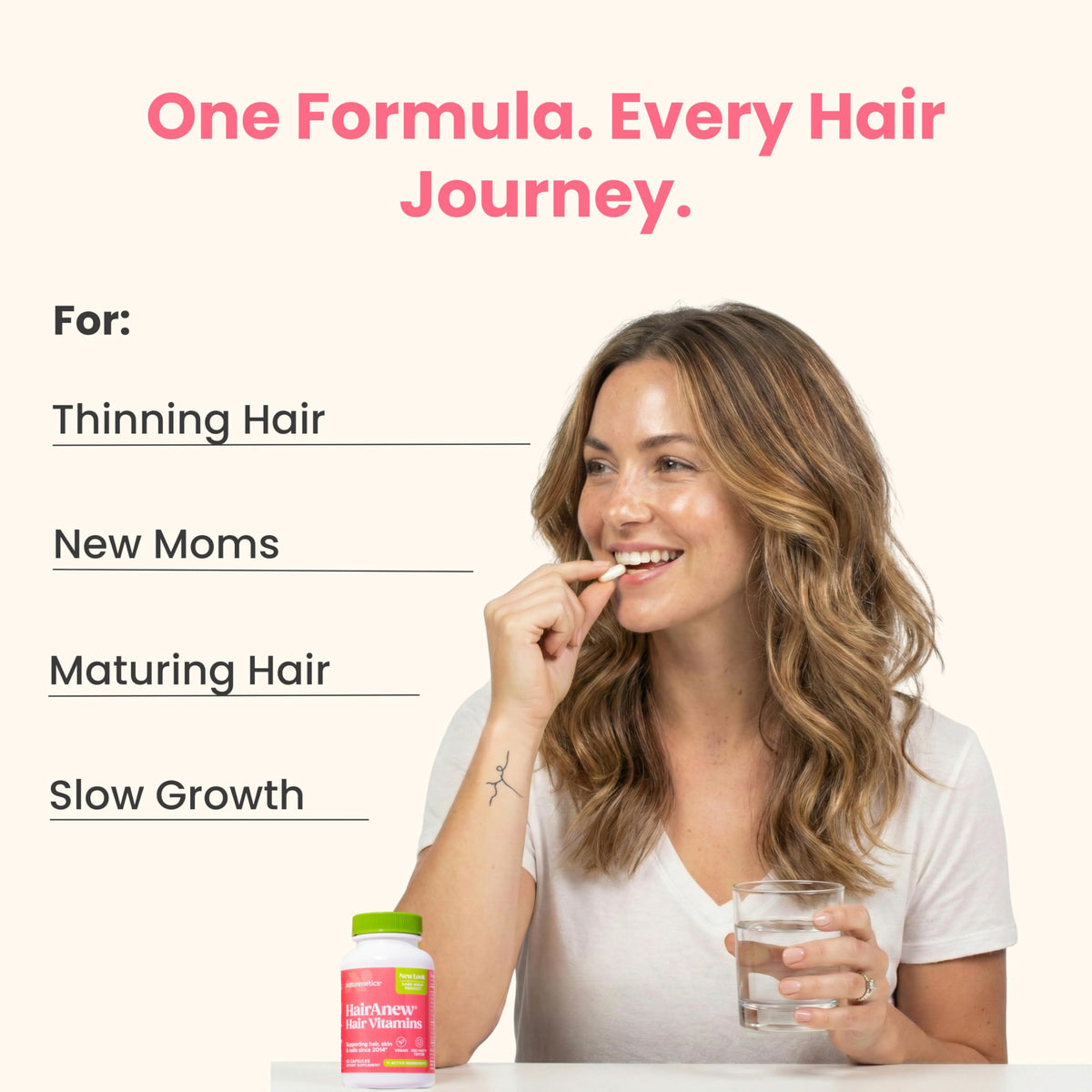 Naturenetics ingredient facts label displaying exact dosages
