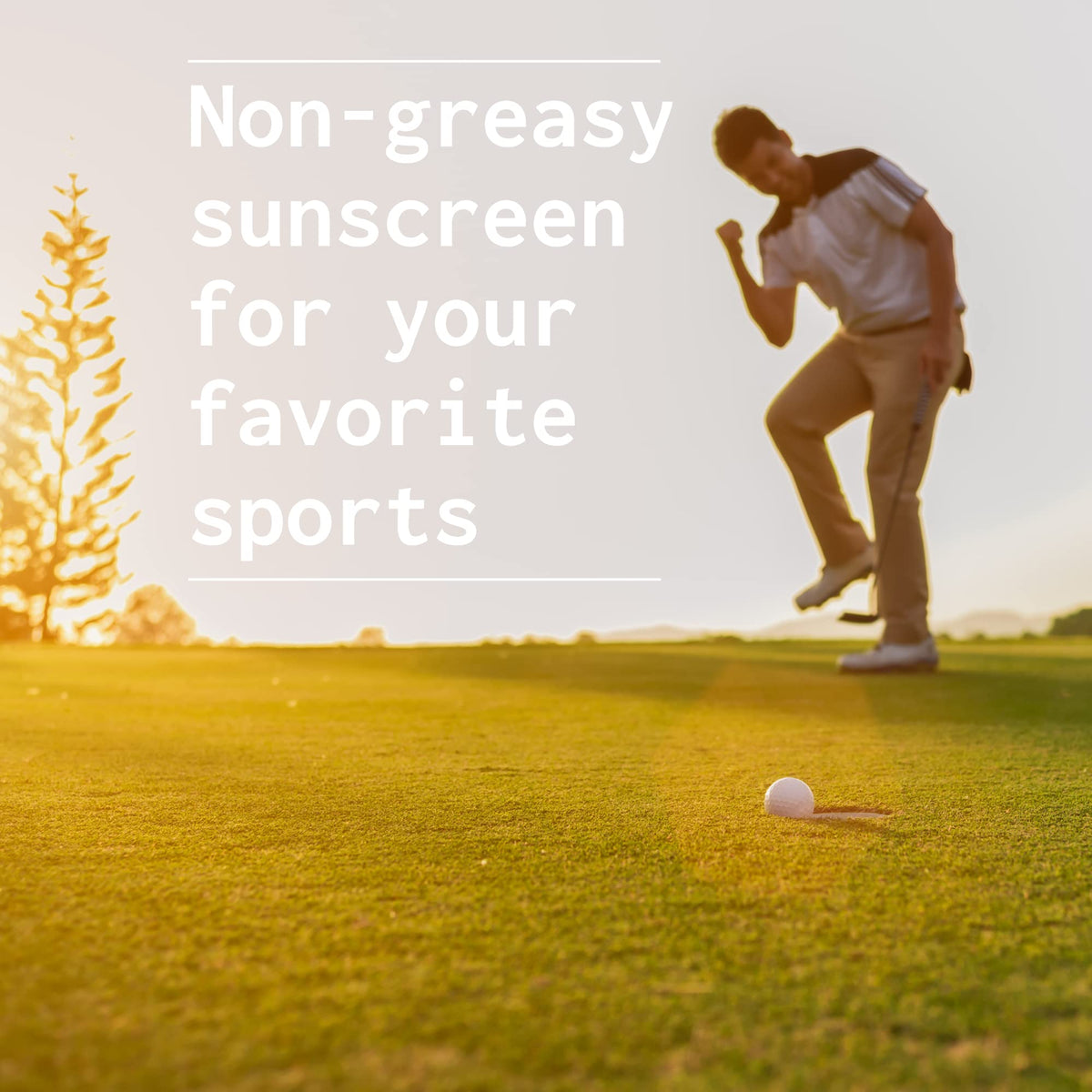 Nature's Apothecary woman applying powder to face outdoors for quick sunscreen touch-up