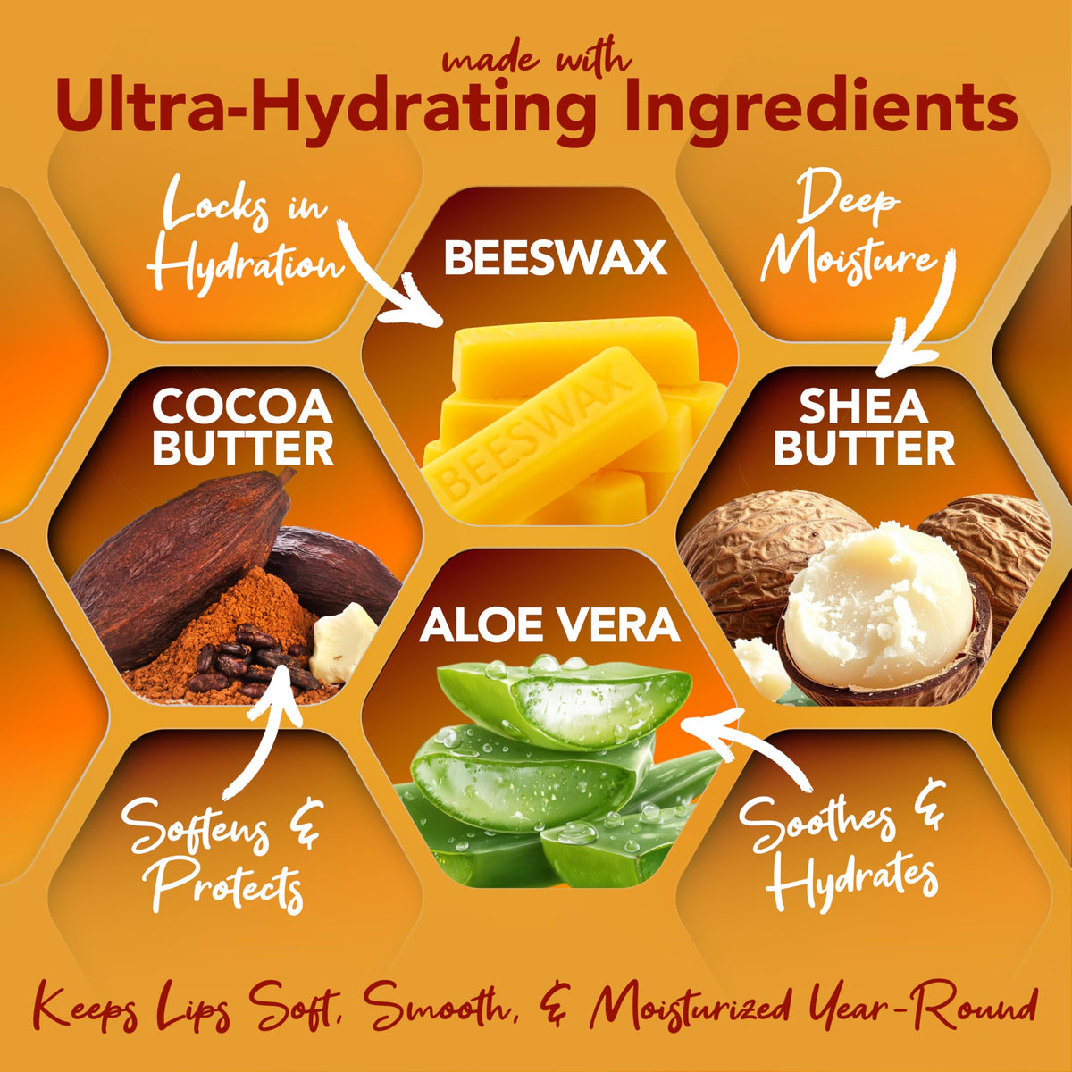 Nature's Bees ingredients label showing natural oils and beeswax