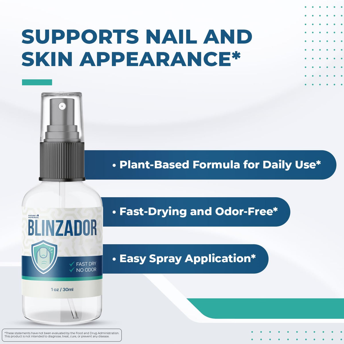Nature’s NutriWave Blinzador spray nozzle close-up for precise application benefit