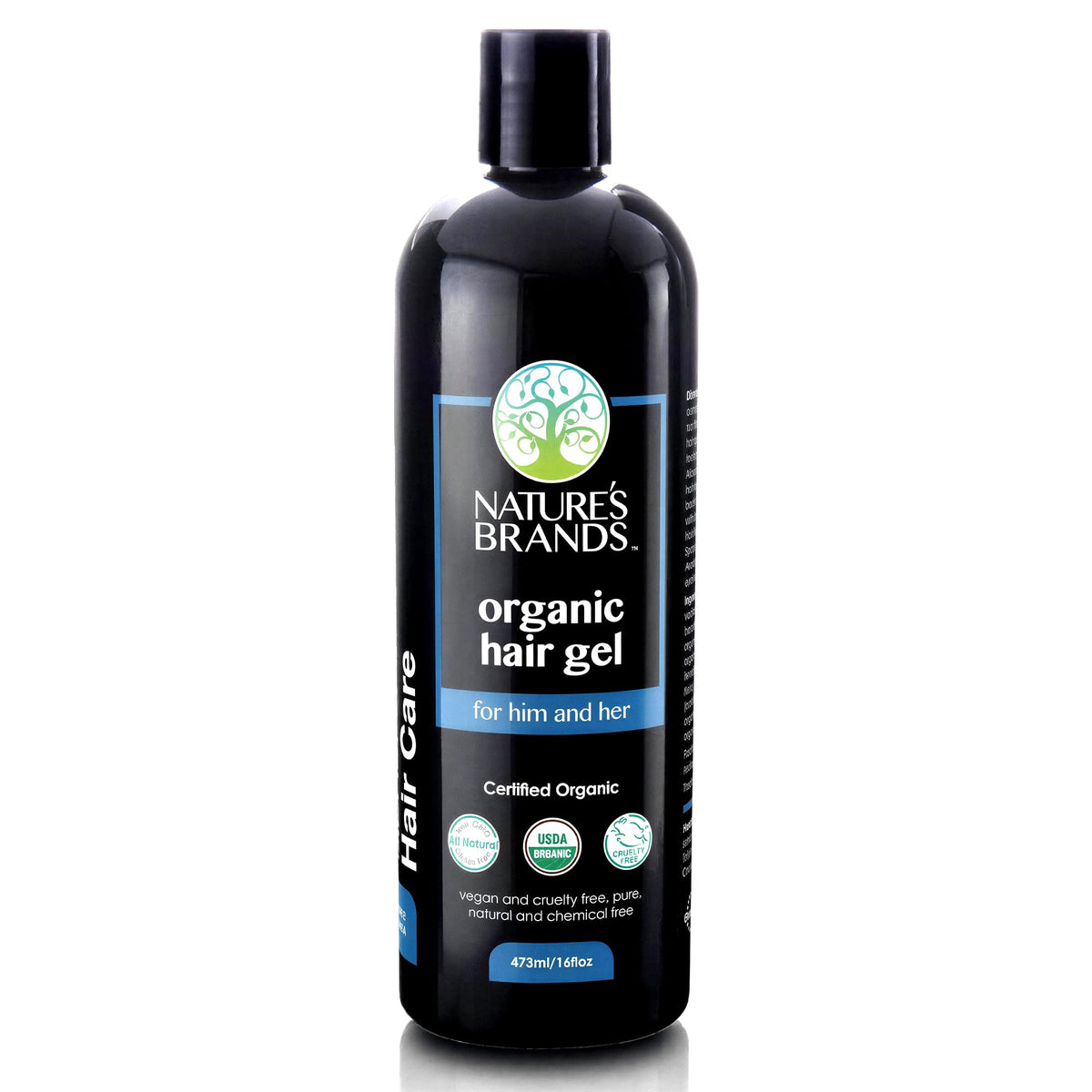 Nature's Brands front bottle shot showing label and organic claim for shelf appeal