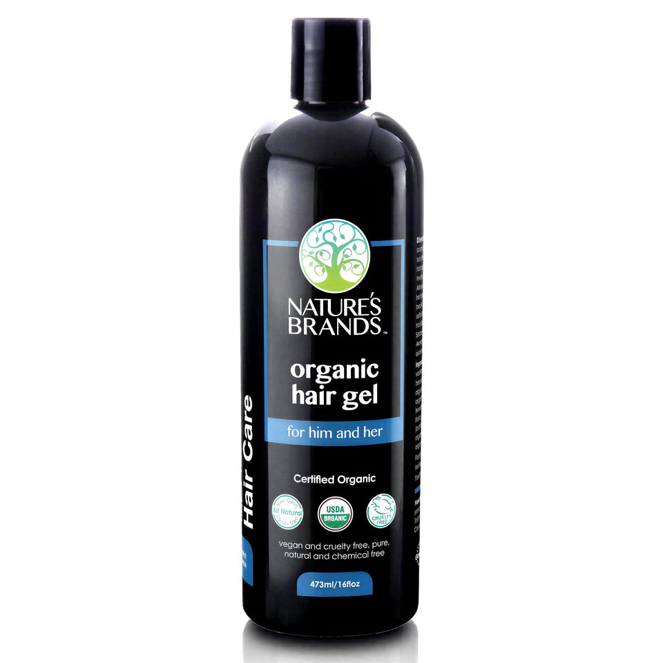 Nature's Brands front bottle shot showing label and organic claim for shelf appeal