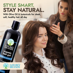 Nature's Brands gel in hand demonstrating 16 fl oz size and easy dispensing