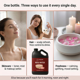 Naturevibe Botanicals bottle in hand to show 32 oz size and value