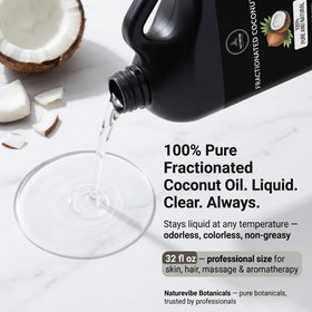 Naturevibe Botanicals oil pouring from jar showing smooth, pourable consistency