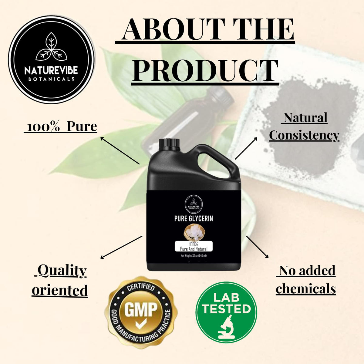 Naturevibe Botanicals glycerine mixed with aloe, highlighting hydration blend benefits