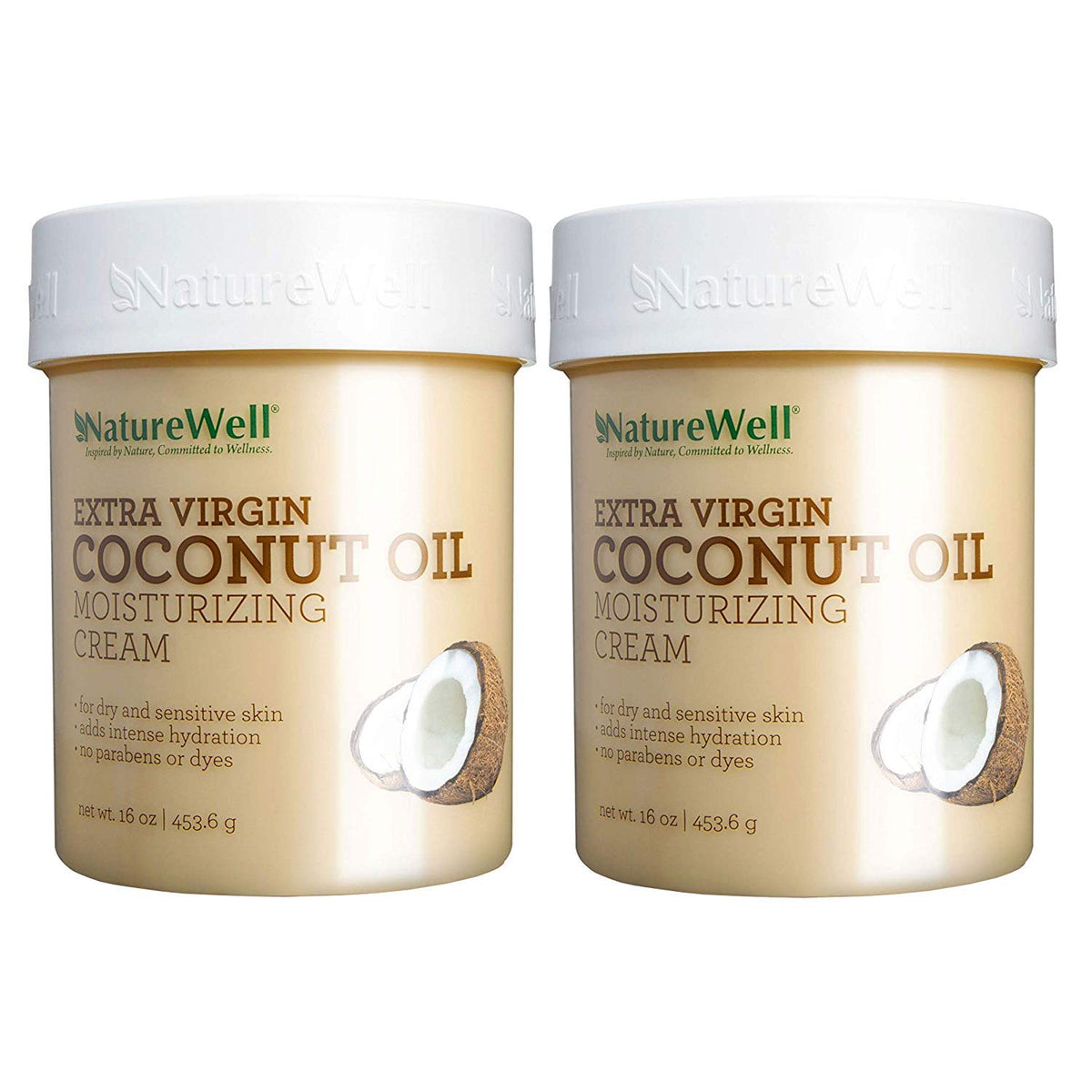 NatureWell jar front view showing label and moisturizing benefit