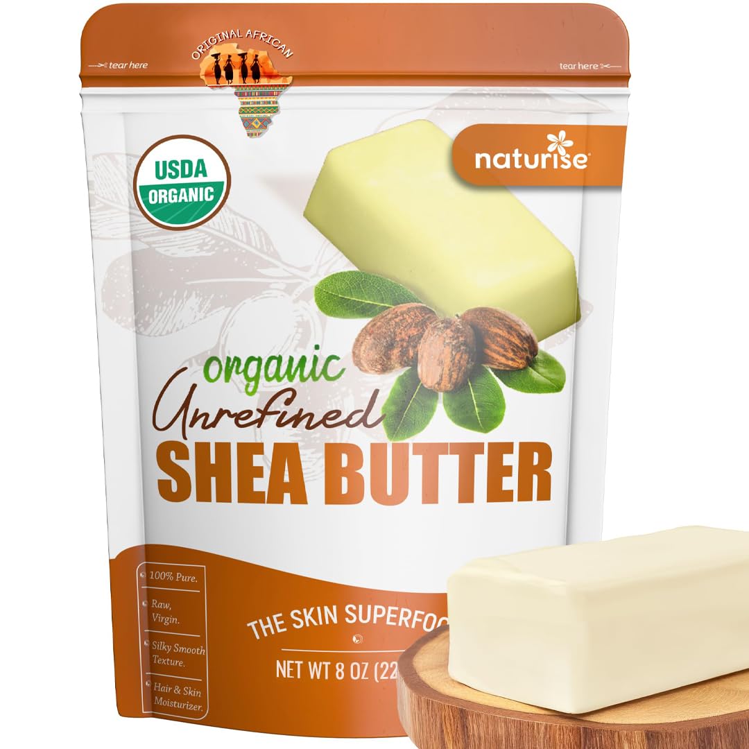Naturise shea butter jar front view showing clean packaging and pure product benefit