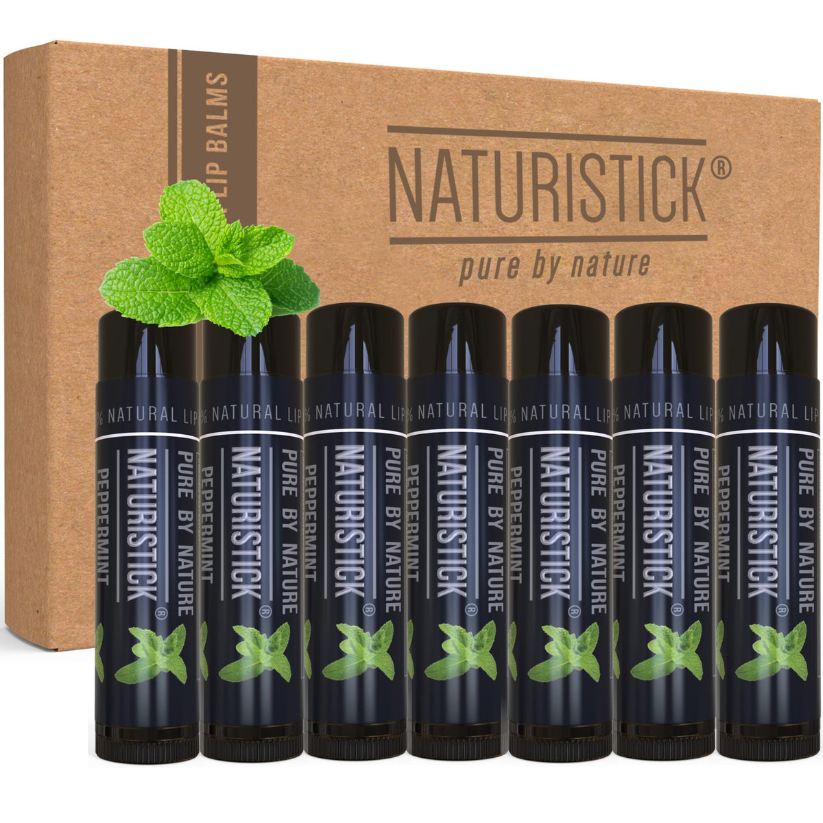Naturistick black tube pack front view showing neat sealed tubes and branding