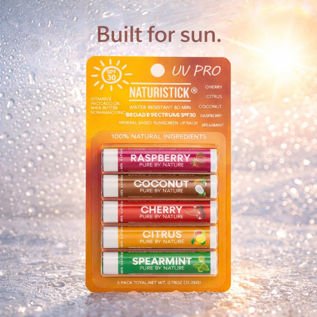 Naturistick UV Pro open stick texture close-up demonstrating smooth, protective layer benefit