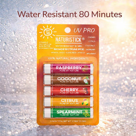 Naturistick UV Pro size comparison next to a coin showing compact, travel-ready benefit