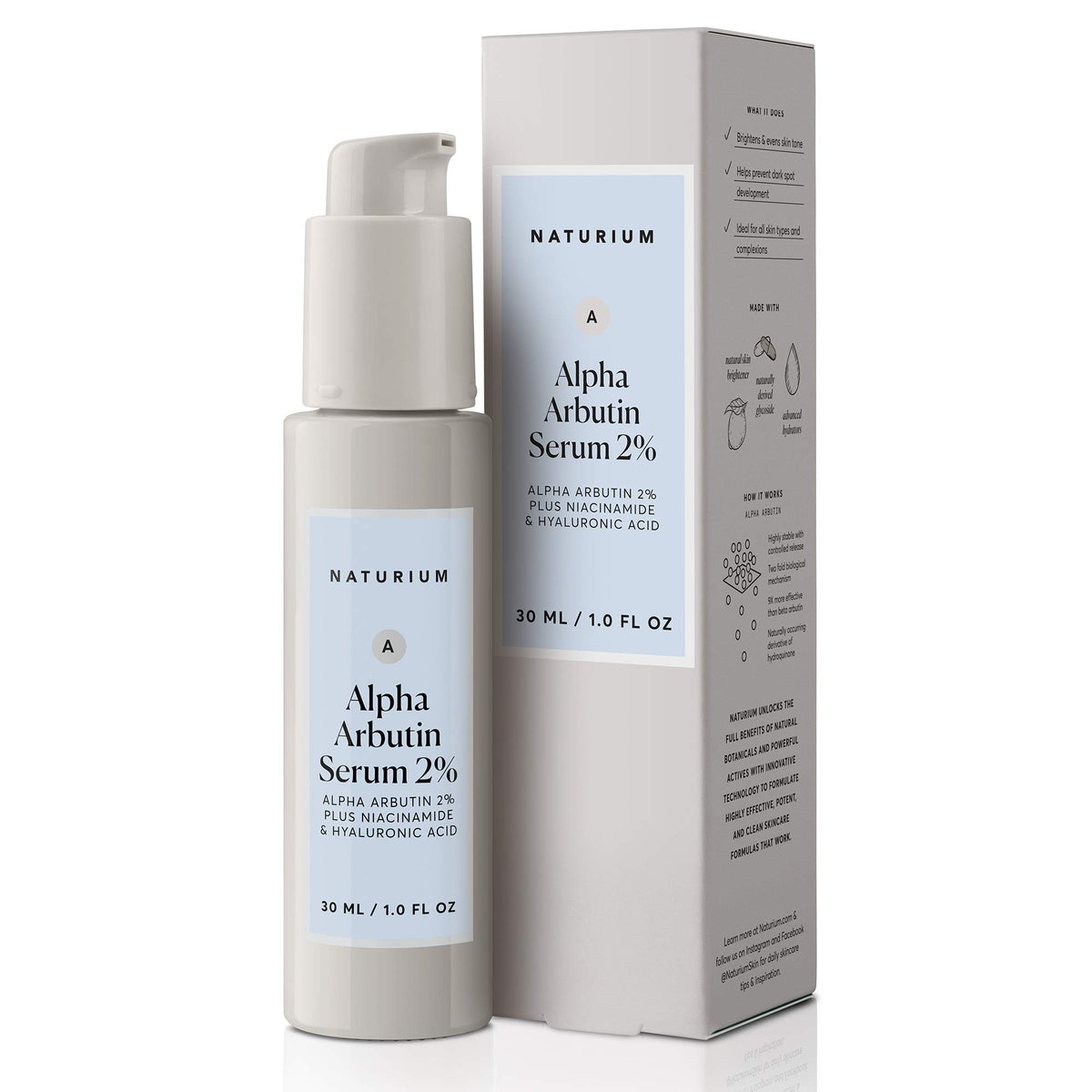 Naturium front bottle image showing clean label and brightening benefit