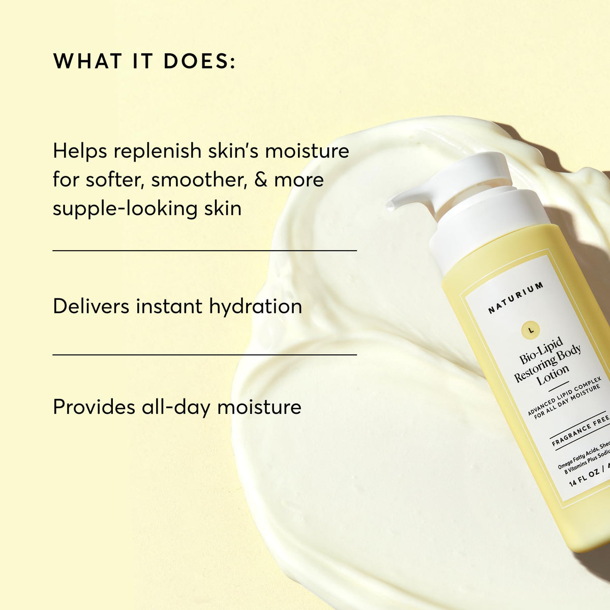Naturium lotion texture close-up highlighting non-greasy finish and smooth absorption