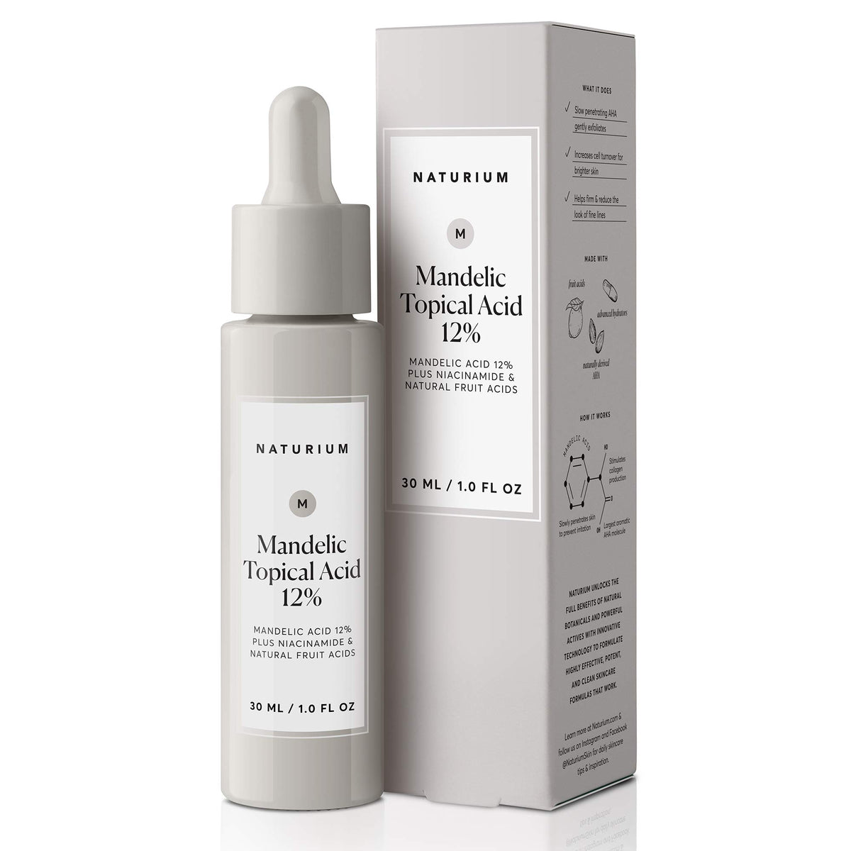 Naturium bottle front view showing clean label and daily exfoliant benefit