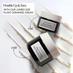 Naturium open jar overhead view revealing cream density and jar finish for product clarity