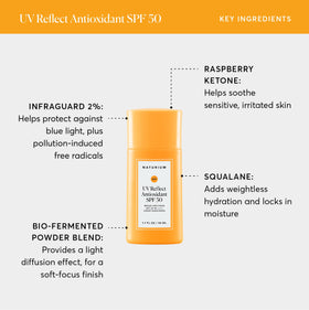 Close-up texture of Naturium sunscreen showing silky mattifying benefit
