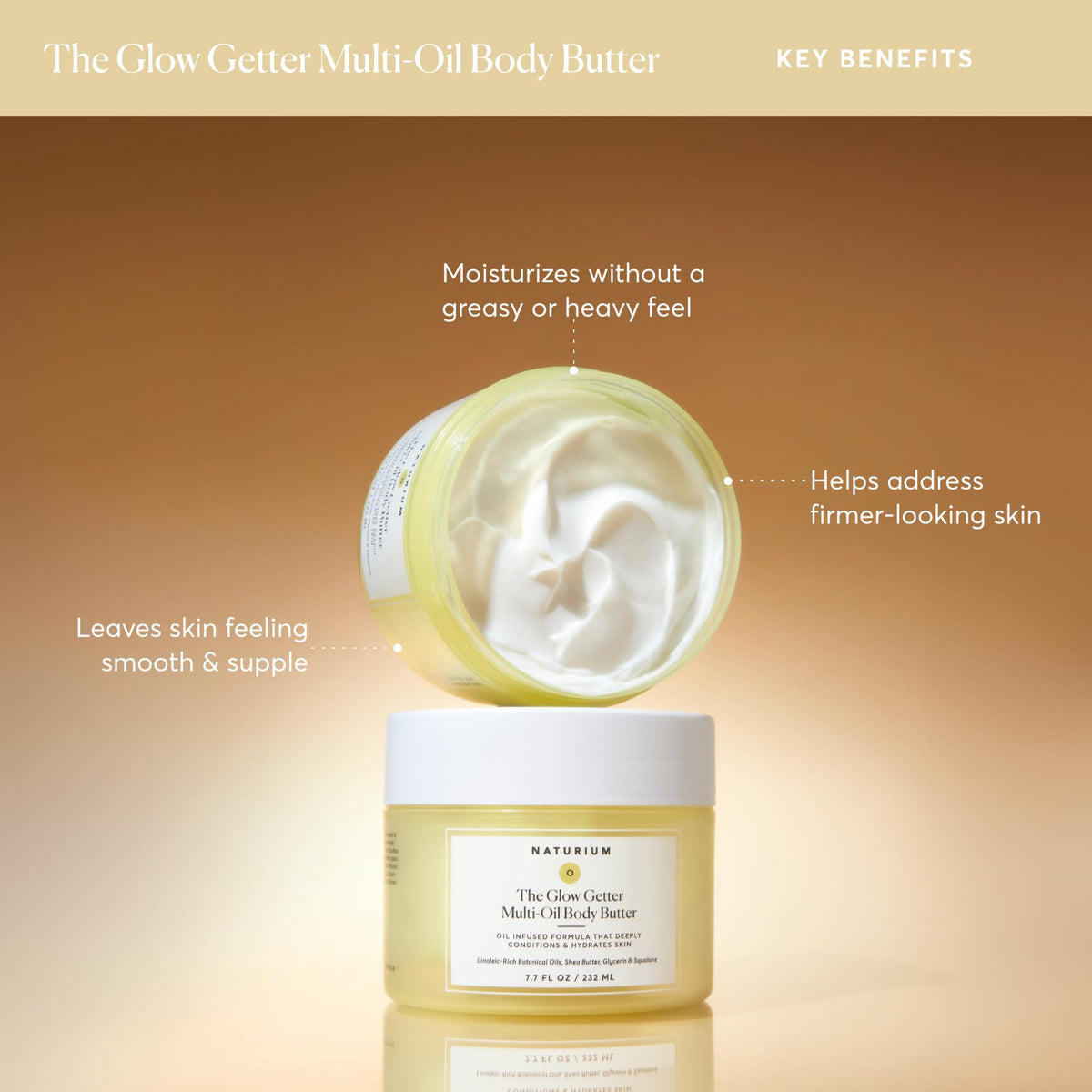 Naturium cream spread on skin demonstrating quick hydration and no greasiness