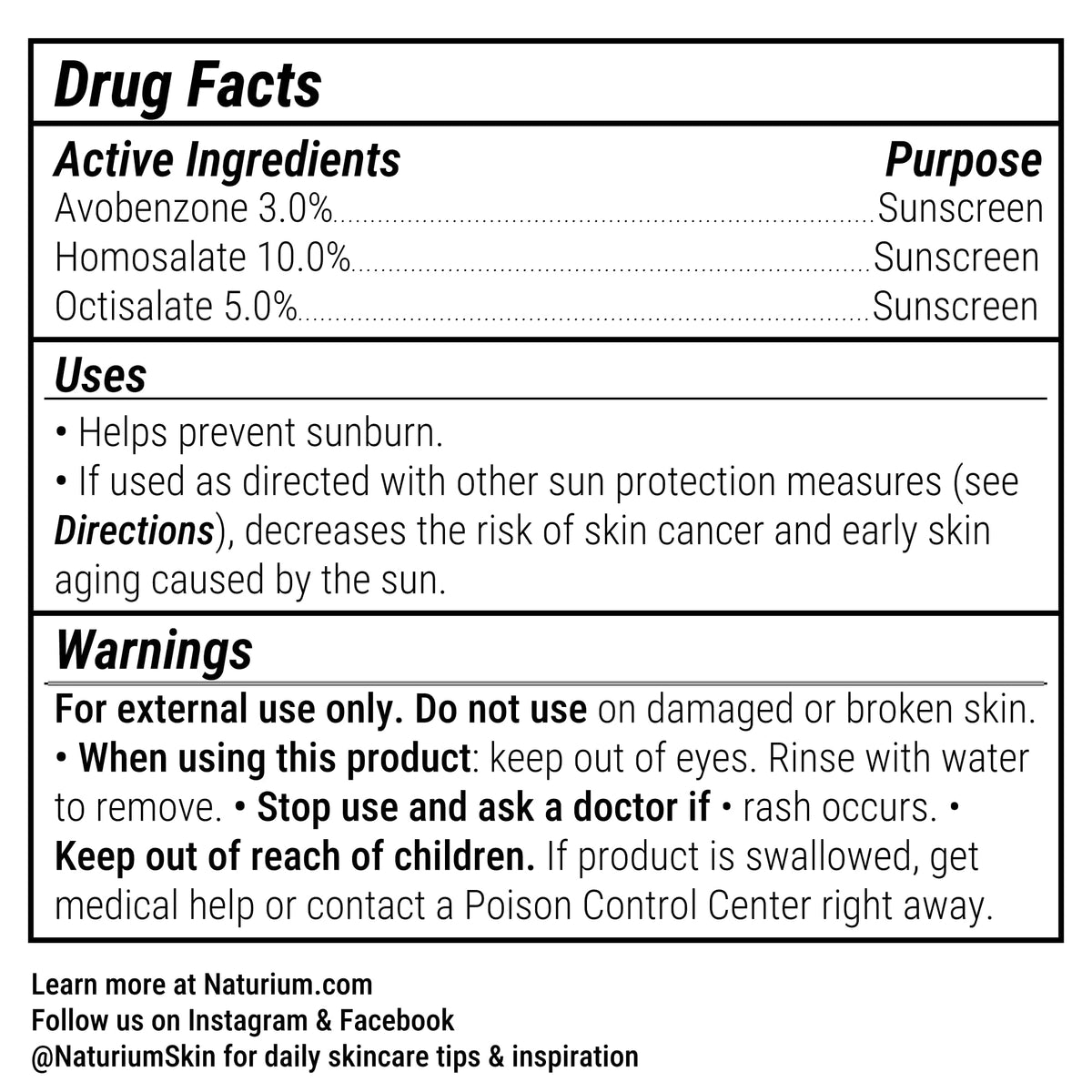 Close-up of tint blending into skin showing Naturium even-tone benefit