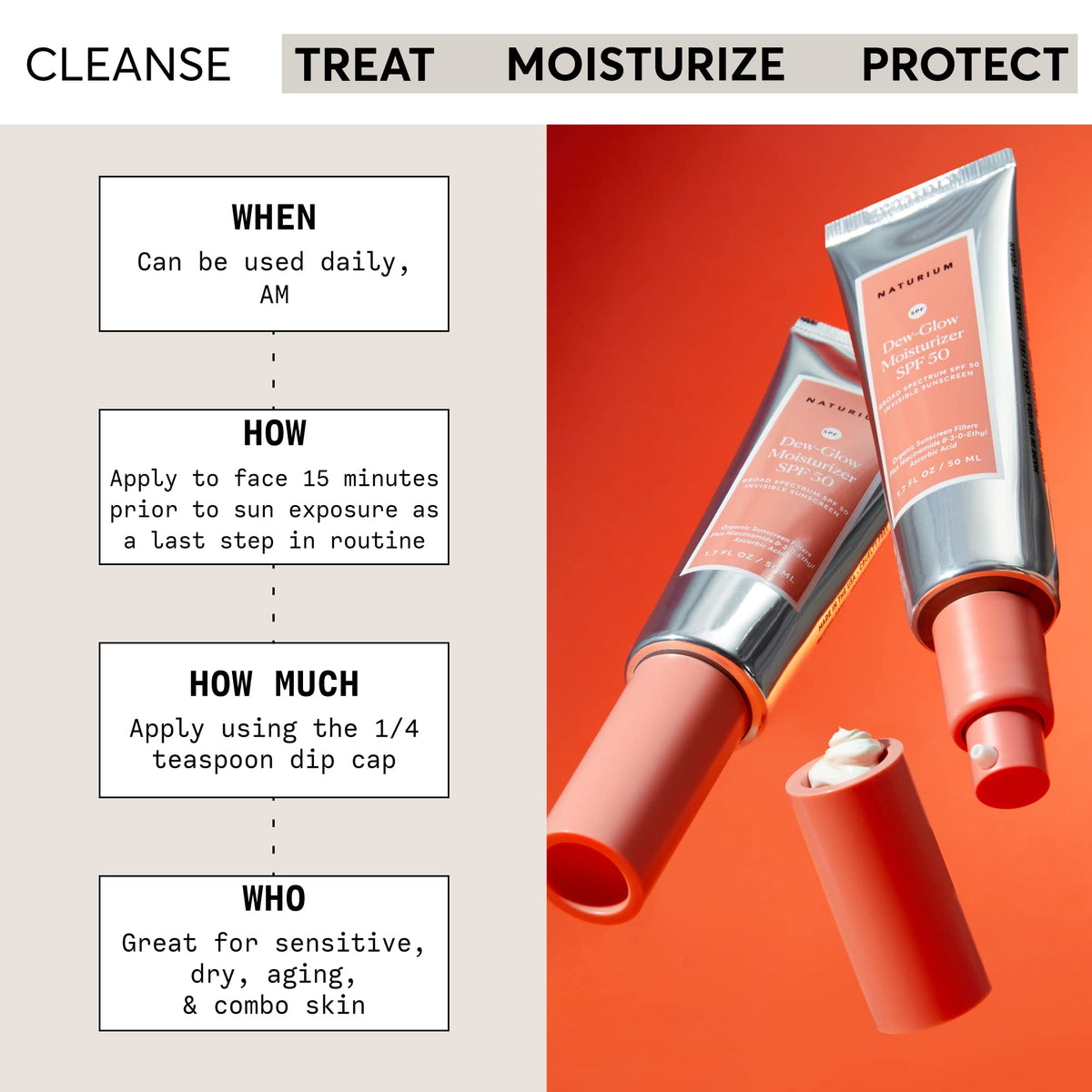 Naturium texture close-up showing creamy dewy finish for hydration