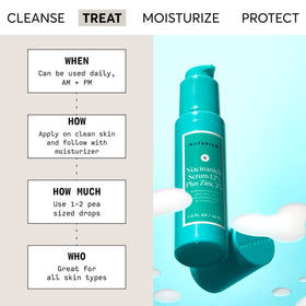 Naturium dropper releasing clear serum showing lightweight texture benefit