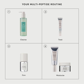 Close-up of Naturium eye cream label showing peptides and key ingredient callouts