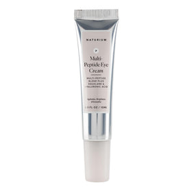 Naturium eye cream jar front view showing sleek packaging and usable size