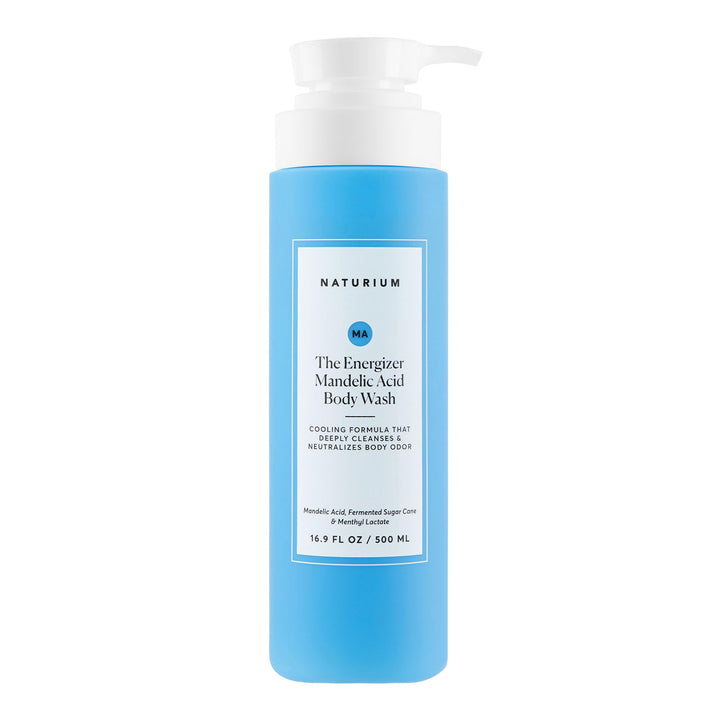 naturium front bottle showing branding and 16.9 oz size, clear product benefit