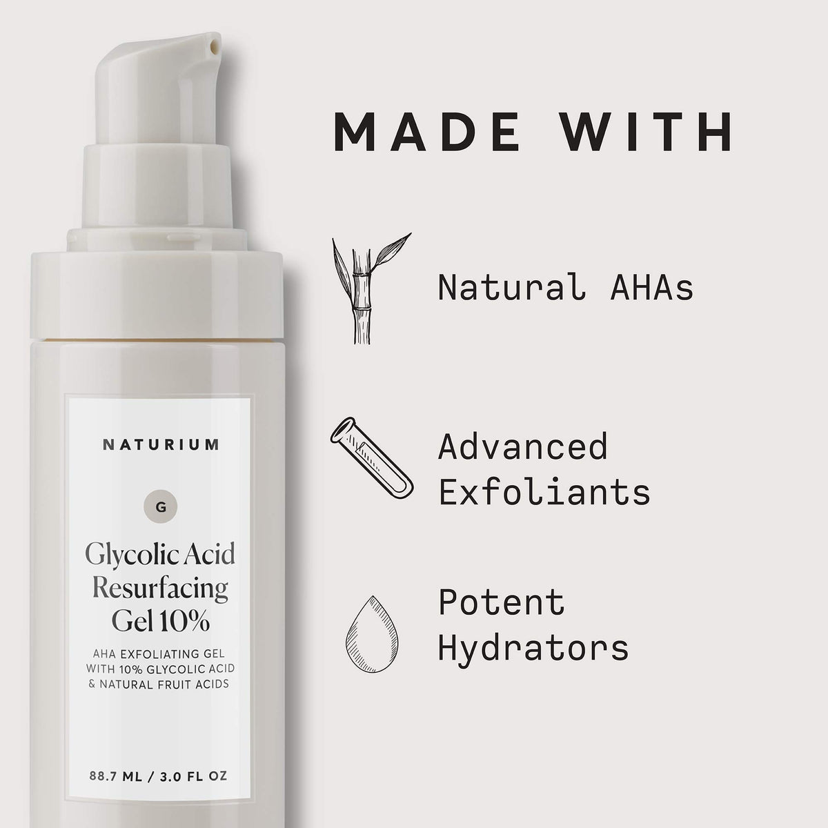 Naturium before and after skin texture comparison demonstrating smoother skin over time