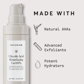 Naturium before and after skin texture comparison demonstrating smoother skin over time