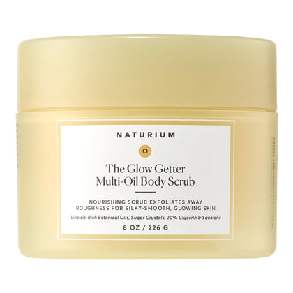 Naturium front jar showing product and vanilla coconut scent benefit